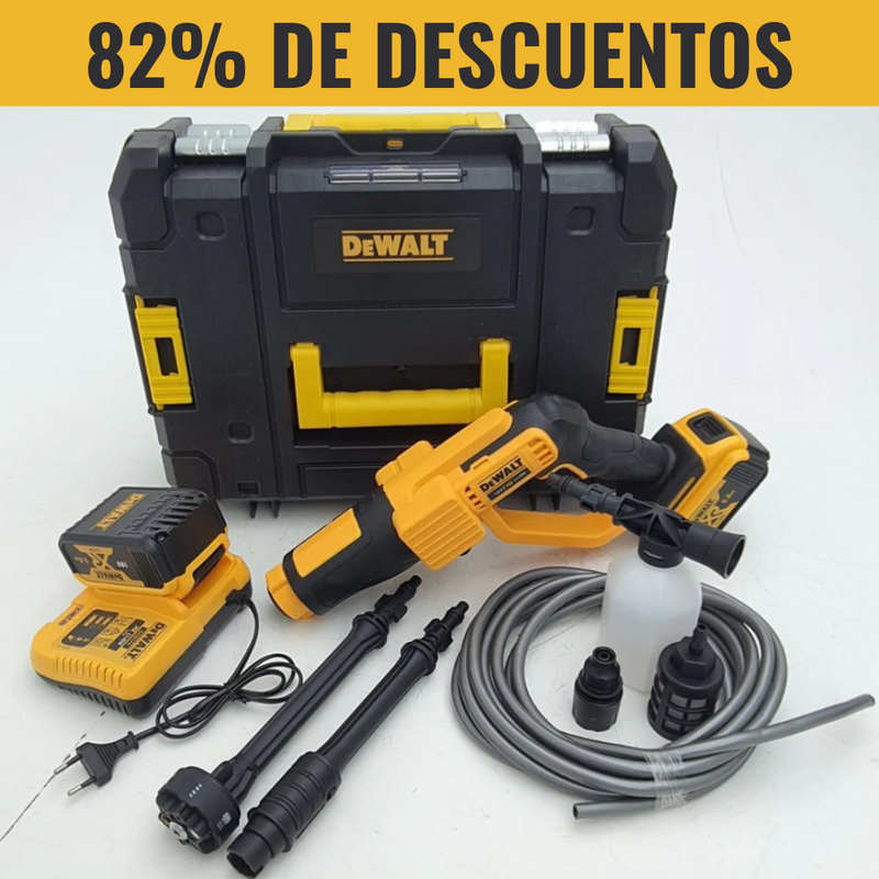 Kit Original DeWalt: hidrolavadora portátil + accesorios + 2 baterías gratis de 48V - promoción por cierre de tienda