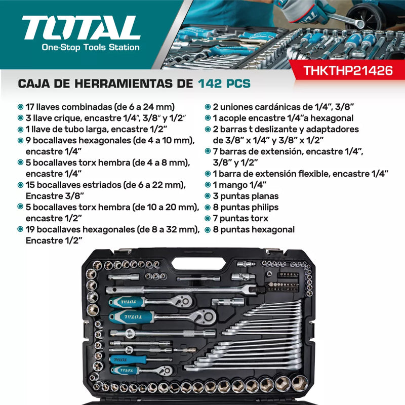 CAJA DE HERRAMIENTAS 142 PIEZAS 2.0 | CIERRE DE TIENDA - ENVÍO GRATIS