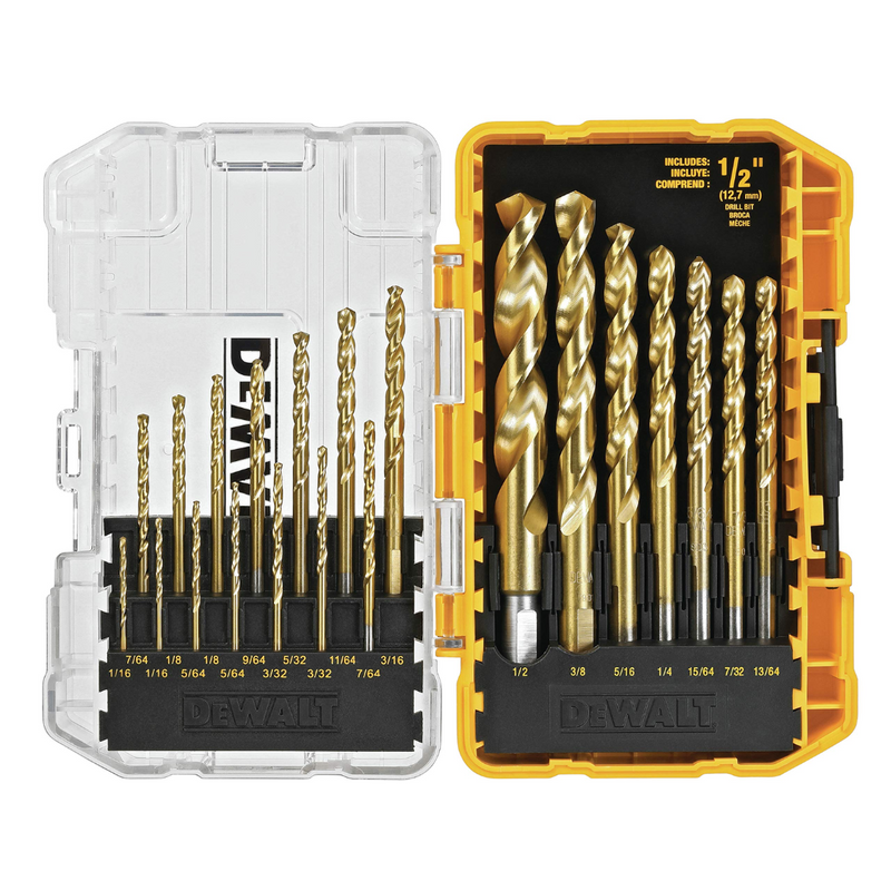 KIT DEWALT: TALADRO DE PERCUSION DE ALTO IMPACTO + CAJA DE HERRAMIENTAS CON 108 PIEZAS + 20 BROCAS DE TITANIO - CIERRE DE LA TIENDA - ENVÍO GRATIS